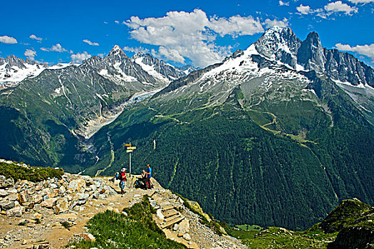 远足,顶峰,自然保护区,右边,夏蒙尼,上萨瓦,法国,欧洲