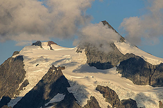 华盛顿,瀑布山,舒克森山,风景,雷鸟,山脊