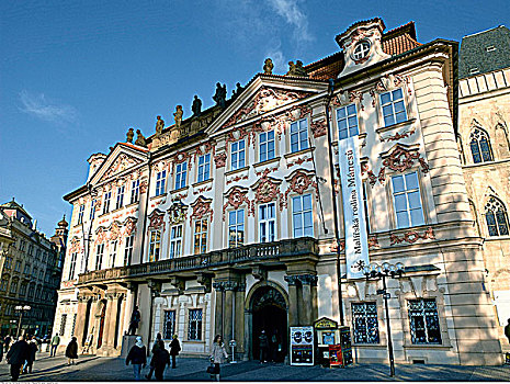 剧院,户外,老城广场,布拉格,捷克共和国