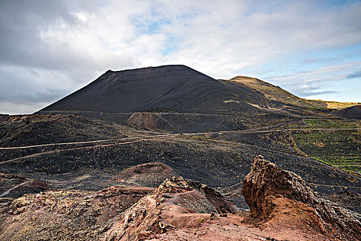 火山,圣安东尼奥,风景,小路,自然公园,帕尔玛,加纳利群岛,西班牙,欧洲