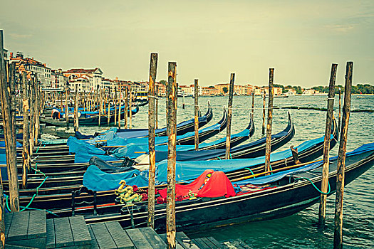 小船,停泊,圣马克,广场,威尼斯,意大利,欧洲