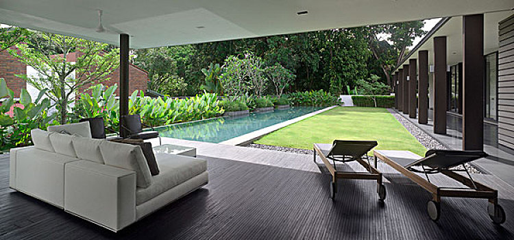 起居室,浅水泳池,花园,新加坡