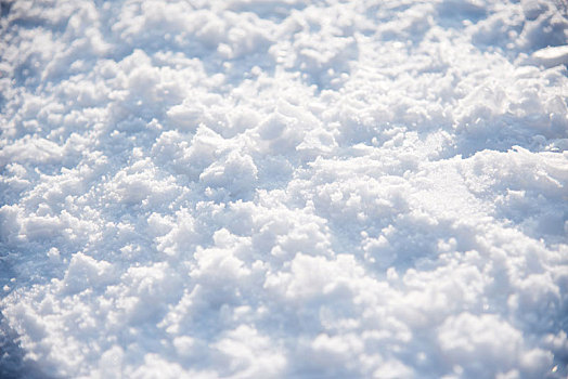 冬季地面的雪局部特写