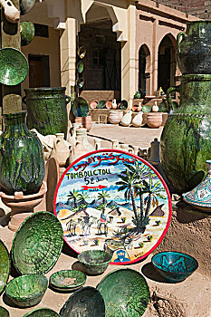 摩洛哥,德拉河谷,著名,标识,骆驼,室外,陶器,白天