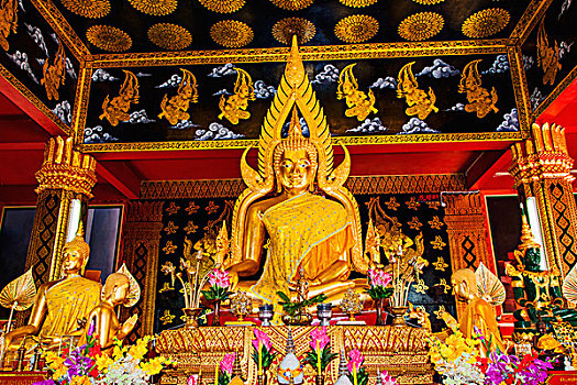泰国,清迈,寺院,佛像,祈祷