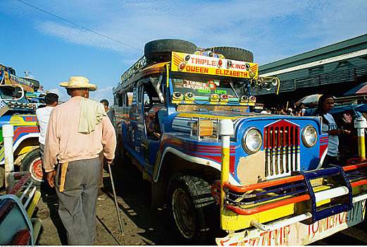 人,卡车,菲律宾