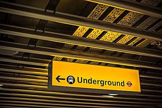 标识,指向,方向,地铁,航站楼,机场,伦敦,英国