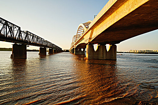 松花江,河流,建筑