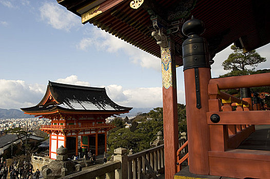 日本,京都,清水寺,冬天,大门