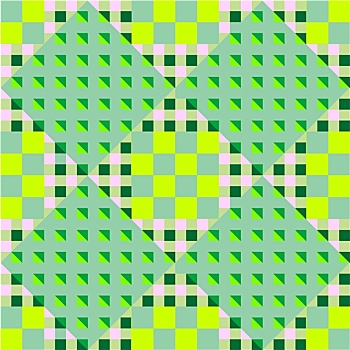 几何,绿色,无缝,图案