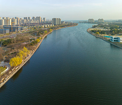 山东省青岛市祥茂河公园航拍图片