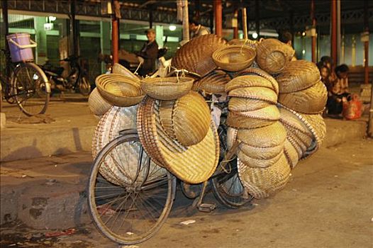 篮子,河内,市场,越南