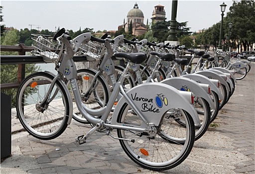 城市,自行车,维罗纳,意大利