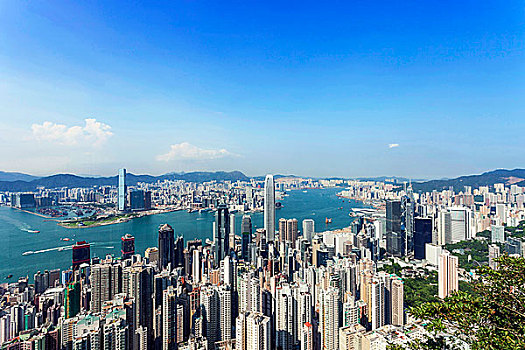 天际线,城市,现代,香港