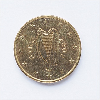 爱尔兰,50分,硬币