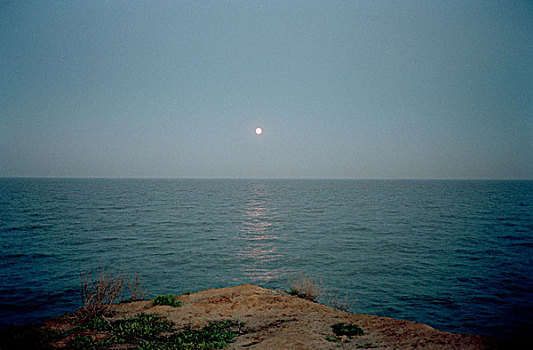 海景,月光