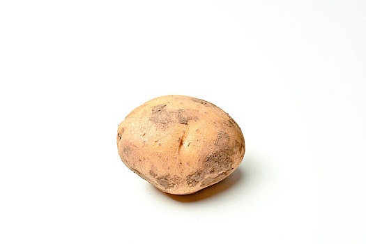 白色背景,泥土,土豆,马铃薯