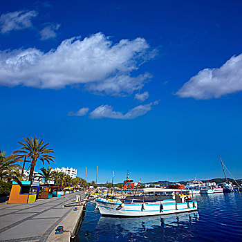 伊比萨岛,码头,港口,巴利阿里群岛,西班牙