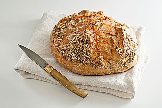 谷物面包,刀