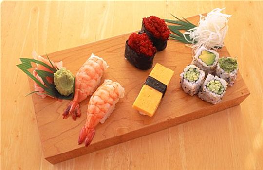 寿司,生鱼,盘子,日本