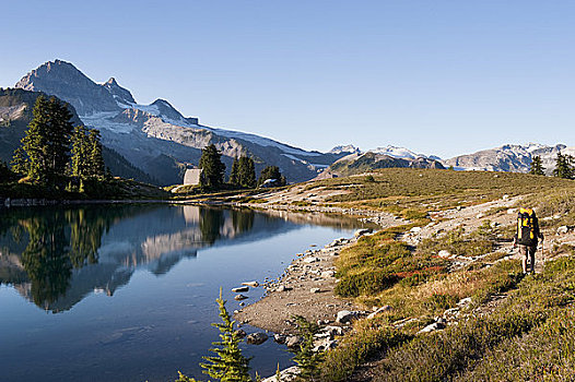 远足,湖,省立公园,不列颠哥伦比亚省,加拿大
