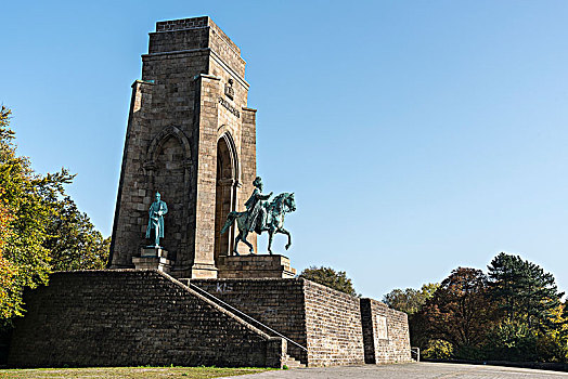 纪念,骑马雕像,多特蒙德,鲁尔区,北莱茵威斯特伐利亚,德国,欧洲