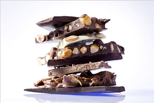 种类,堆,辣椒巧克力,巧克力,玉米片,黑巧克力,白巧克力,巧克力涂层,蜜饯陈皮,开心果,烤,焦糖,杏仁