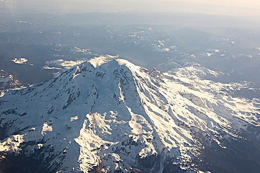 美国,华盛顿,山,雷尼尔山,俯视,国家公园,麦金利山,美洲印地安人,名字,塔科马