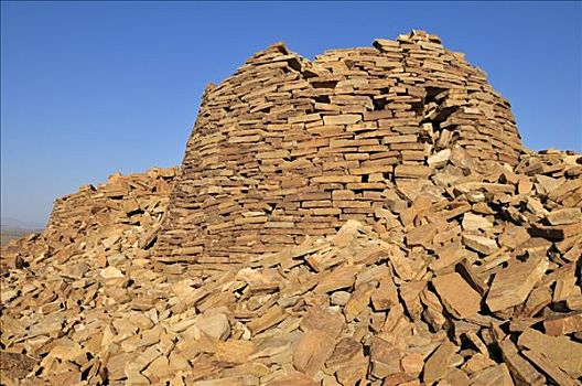 石头,墓地,靠近,沙尔基亚区,区域,阿曼苏丹国,阿拉伯,中东