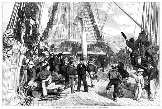 游览,管道,手,男人,1858年