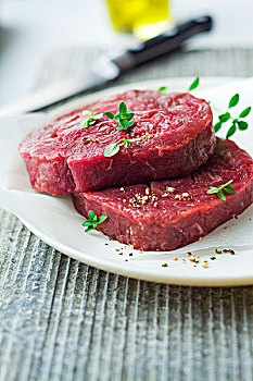 生食,鸵鸟,肉排