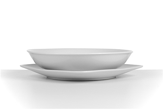 空,白色,陶瓷,汤,盘子
