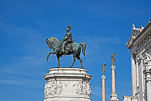 国家纪念建筑,骑马雕像,威尼斯广场,罗马,拉齐奥,意大利,欧洲