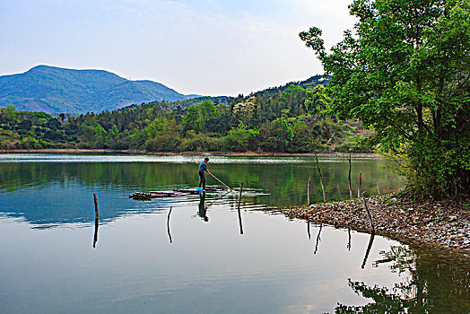 上林湖,湖水,风光,船,渔民,水,生态