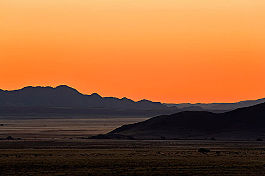 日落,上方,边缘,纳米布沙漠,纳米比亚,非洲