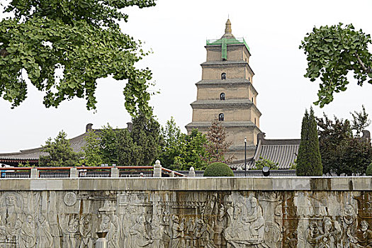 远眺慈恩寺大雁塔,陕西西安