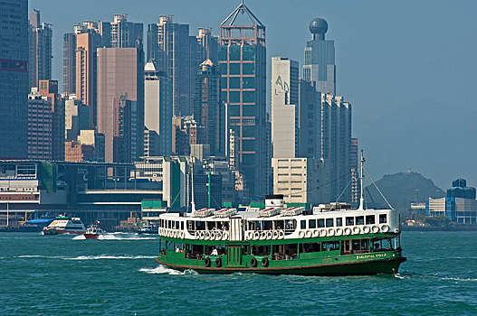 渡轮,星,运输,维多利亚港,市中心,香港,香港岛,中国,亚洲