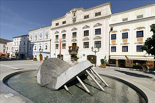 老市政厅,大广场,恩斯,上奥地利州,欧洲