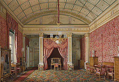 室内,冬宫,第一,公寓,卧室,公主,玛丽亚,1867年,艺术家