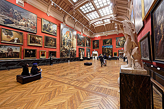法国,加仑河,图卢兹,博物馆,寺院,红色,绘画,19世纪