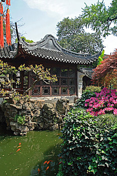 上海豫园古典园林鱼乐榭