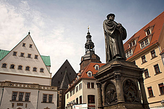 纪念建筑,马丁-路德,城镇广场,德国,地点,出生,死亡,16世纪,今日,世界遗产