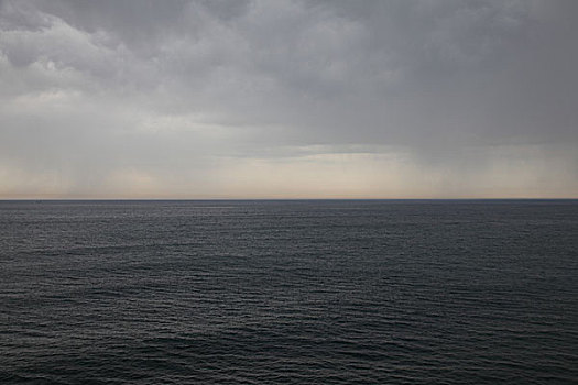 海洋,地平线,多云天气