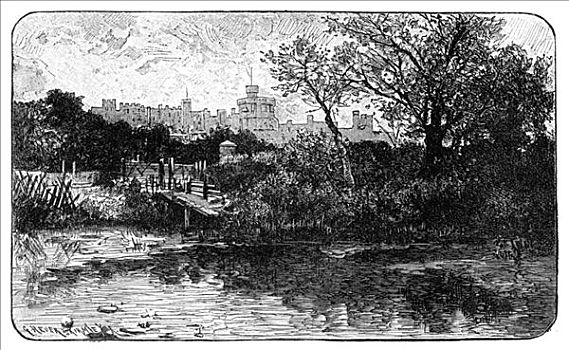 温莎城堡,伯克郡,19世纪,艺术家,未知