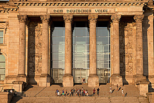 入口,德国国会大厦,柏林,德国,欧洲