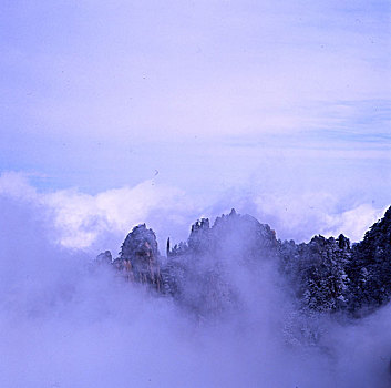 安徽,黄山,云海,雪,雾淞