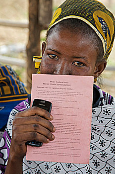 女性,群体,乡村,条理,会面,支付,高,岩石,居民区,朱巴,南,苏丹,十二月,2008年