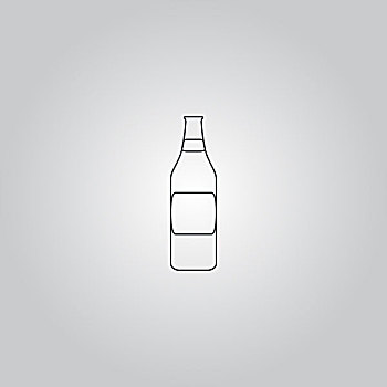 啤酒瓶,矢量,插画