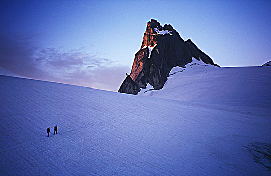 攀登者,靠近,尖顶,不列颠哥伦比亚省,加拿大