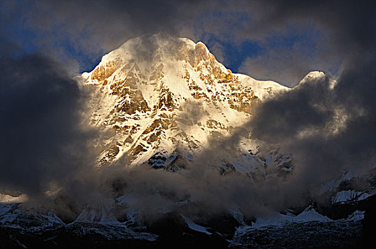 安娜普纳,喜玛拉雅,山脉,风景,露营,尼泊尔